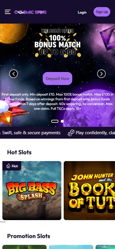 Cosmic Spins Casino screenshot 4