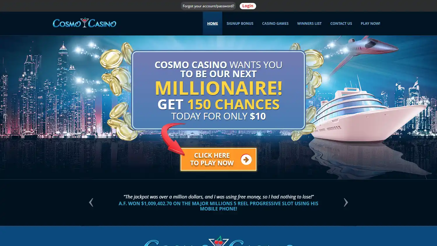 Cosmo Casino screenshot 1