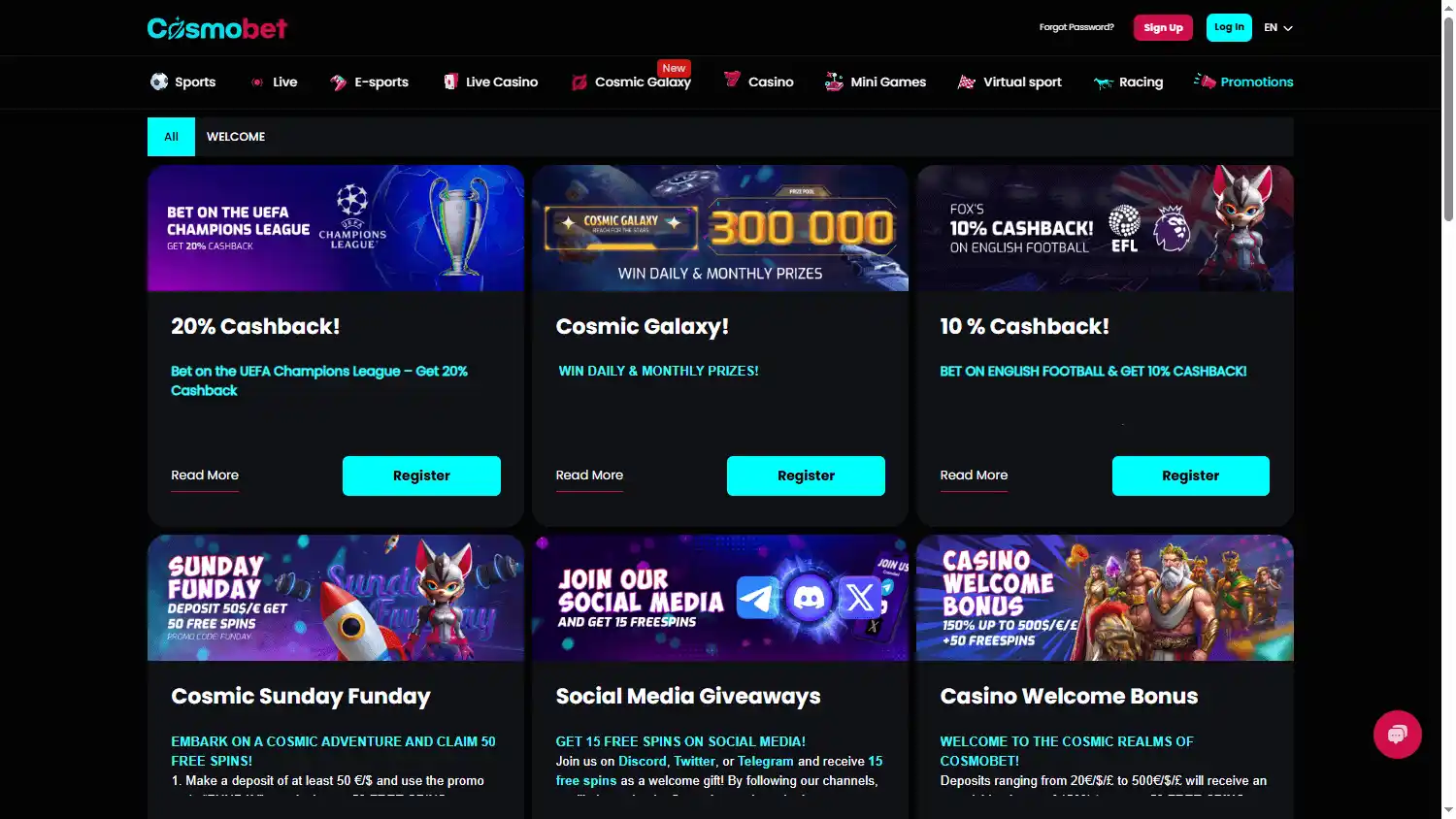 Cosmobet Casino screenshot 3