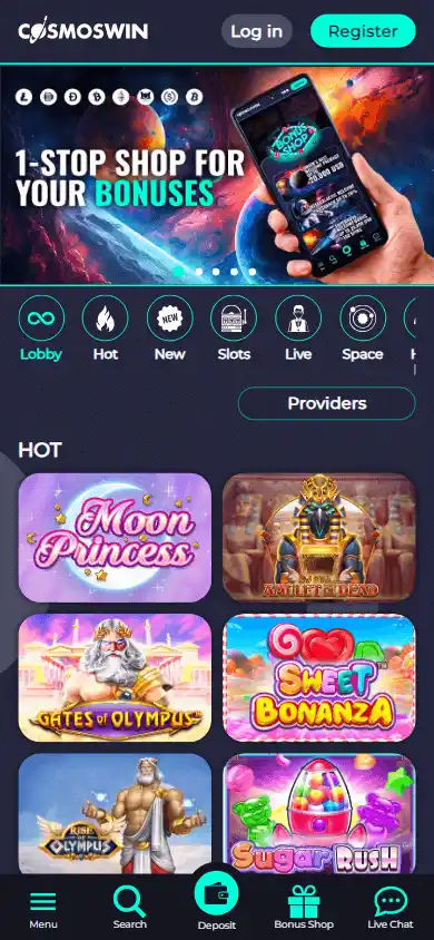 Cosmoswin Casino screenshot 2