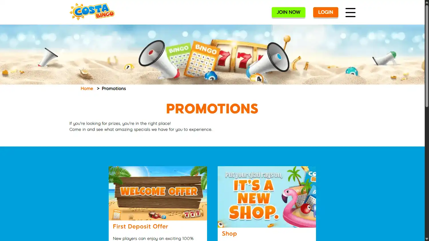 Costa Bingo Casino screenshot 3
