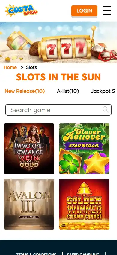 Costa Bingo Casino screenshot 5