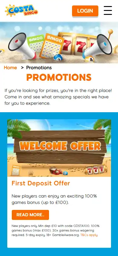 Costa Bingo Casino screenshot 6