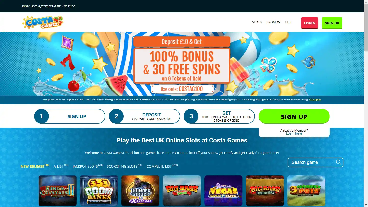 Costa Games Casino screenshot 1