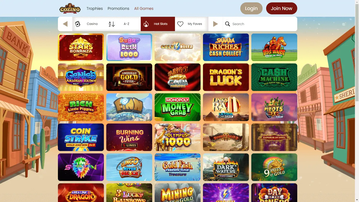 Cozino Casino screenshot 2