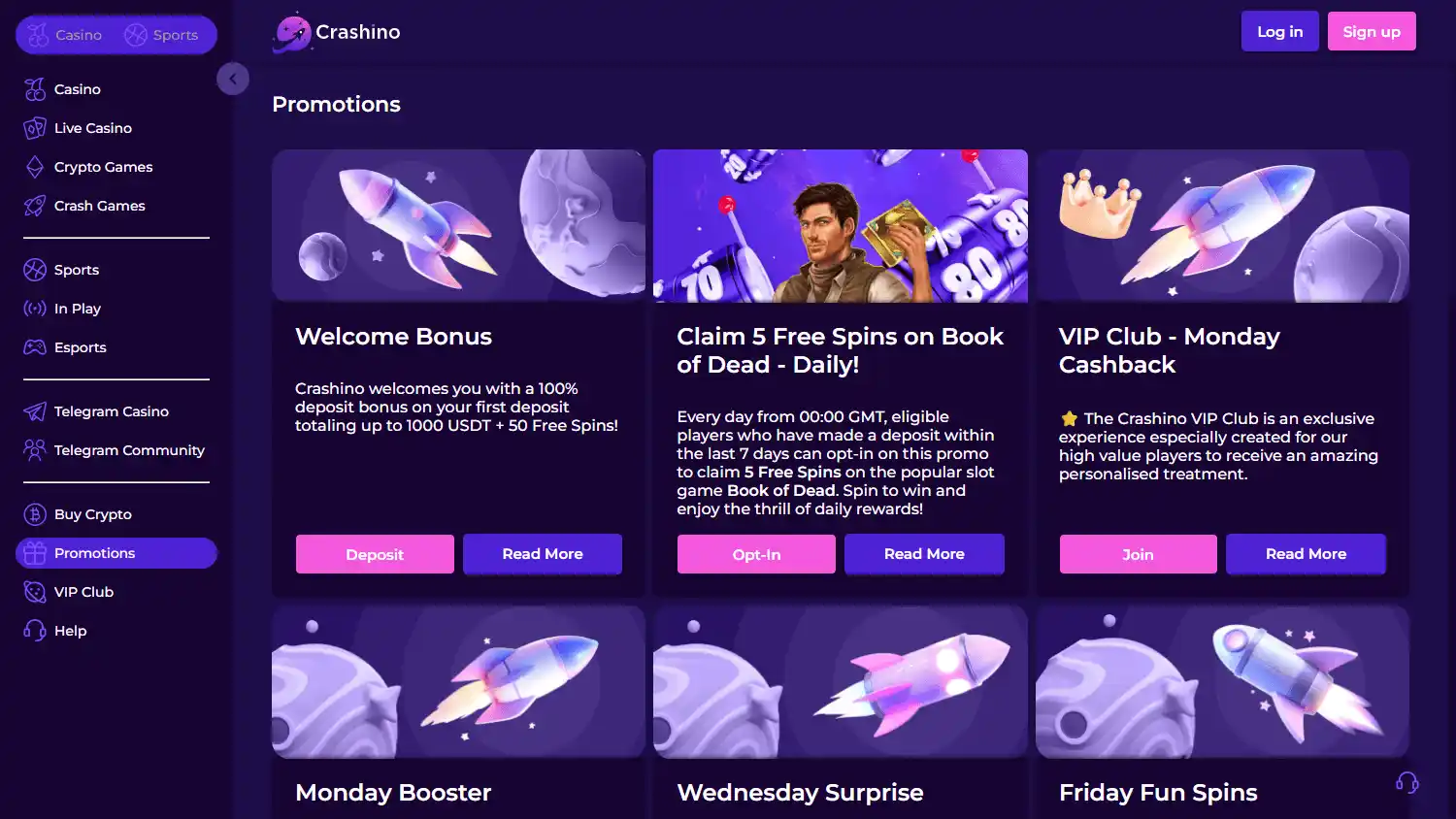 Crashino Casino screenshot 3