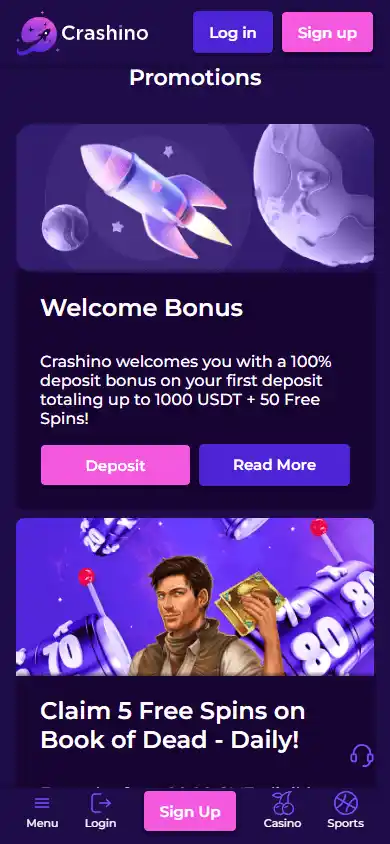Crashino Casino screenshot 6