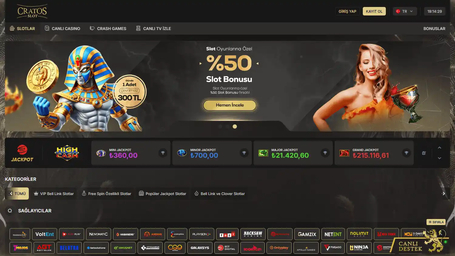 Cratos Slot Casino screenshot 2