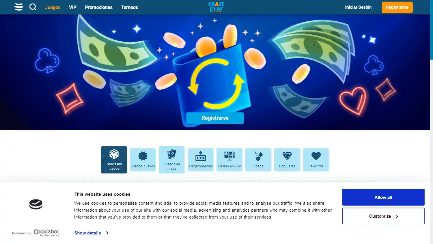 Craze Play Casino screenshot 1