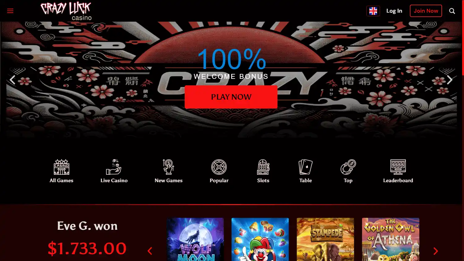 Crazy Luck Casino screenshot 1