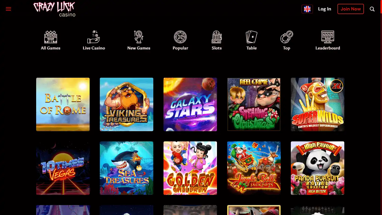 Crazy Luck Casino screenshot 2