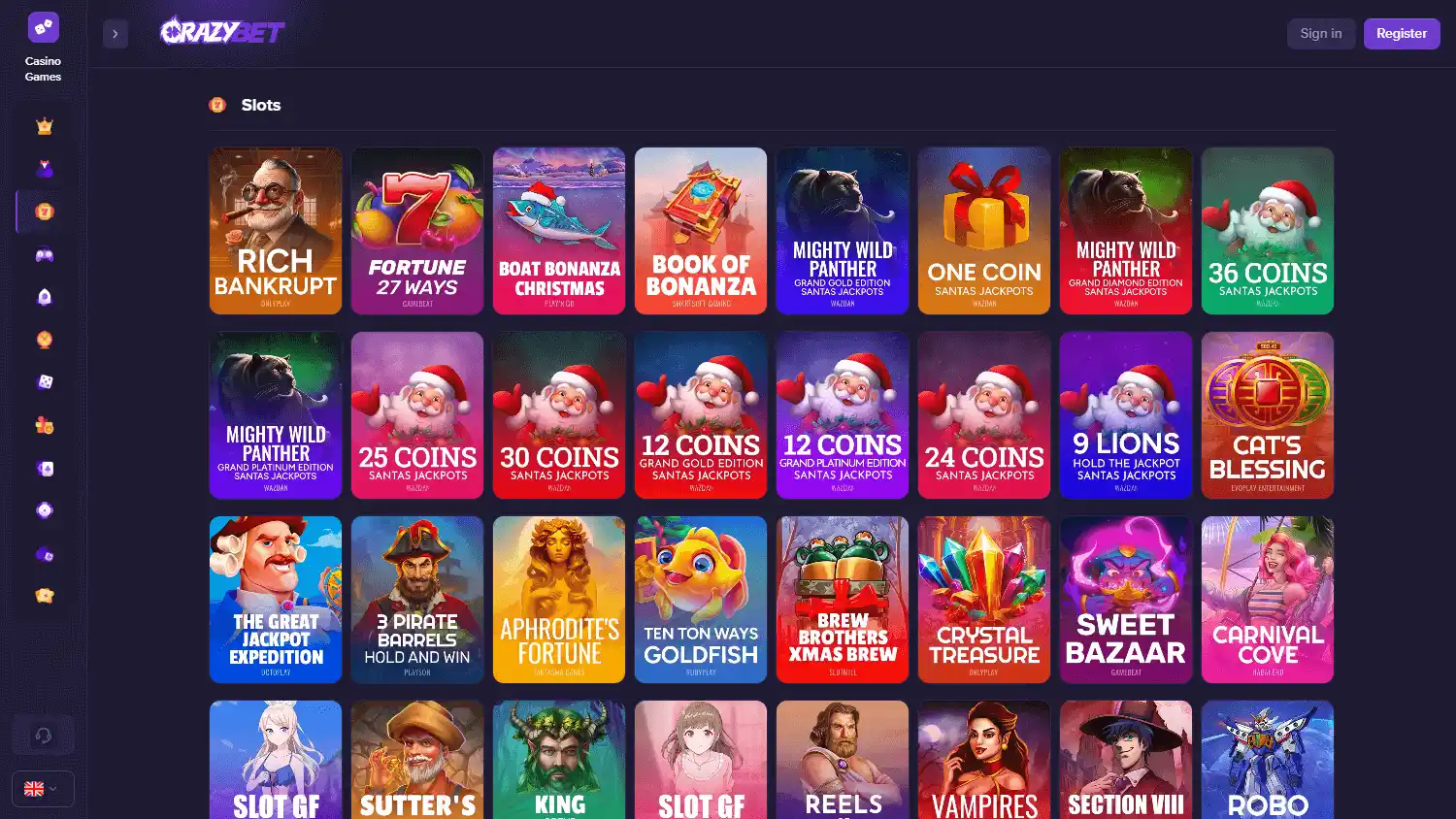 Crazybet Casino screenshot 2