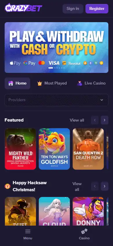 Crazybet Casino screenshot 3