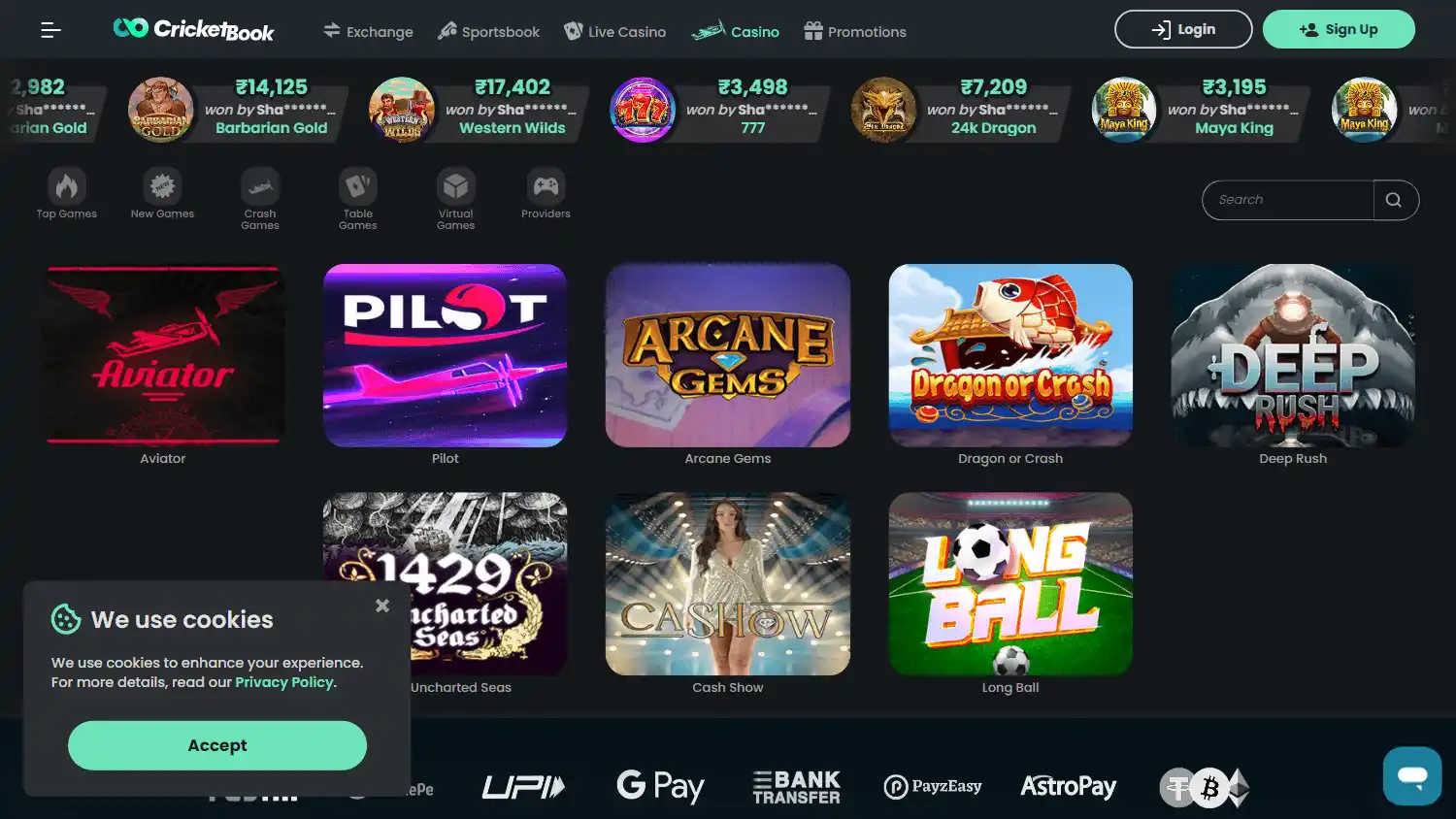 CricketBook Casino screenshot 2