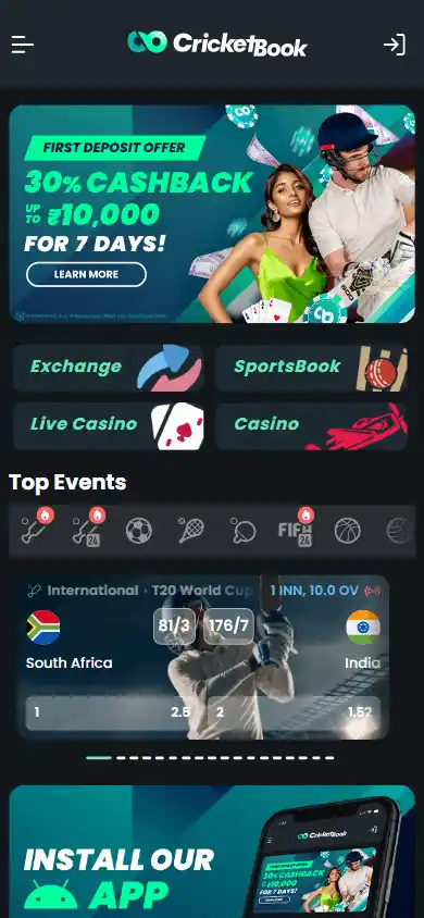 CricketBook Casino screenshot 4