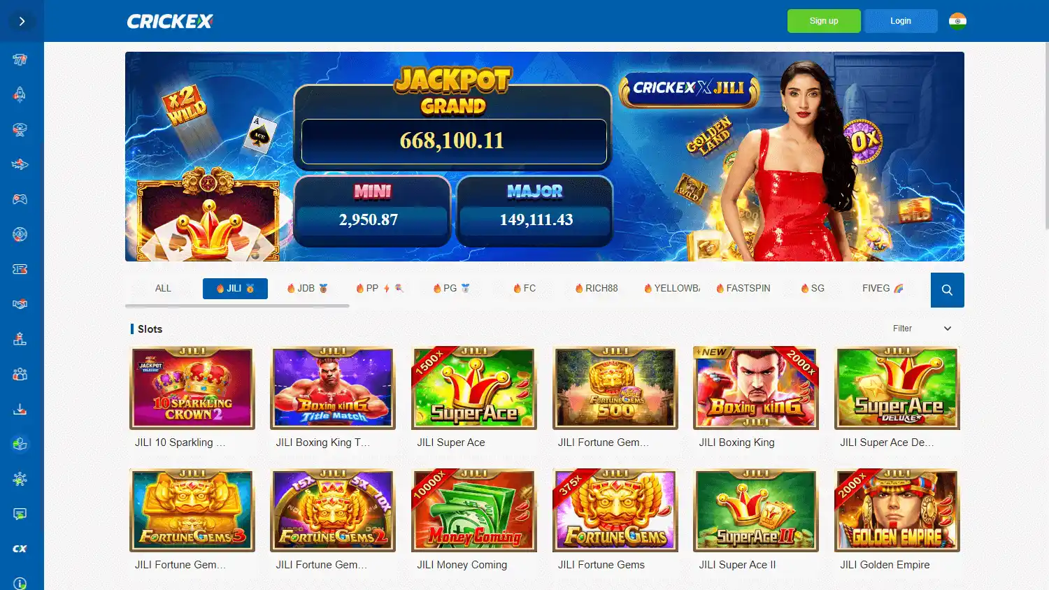 Crickex Casino screenshot 2