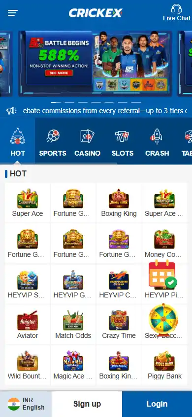 Crickex Casino screenshot 4