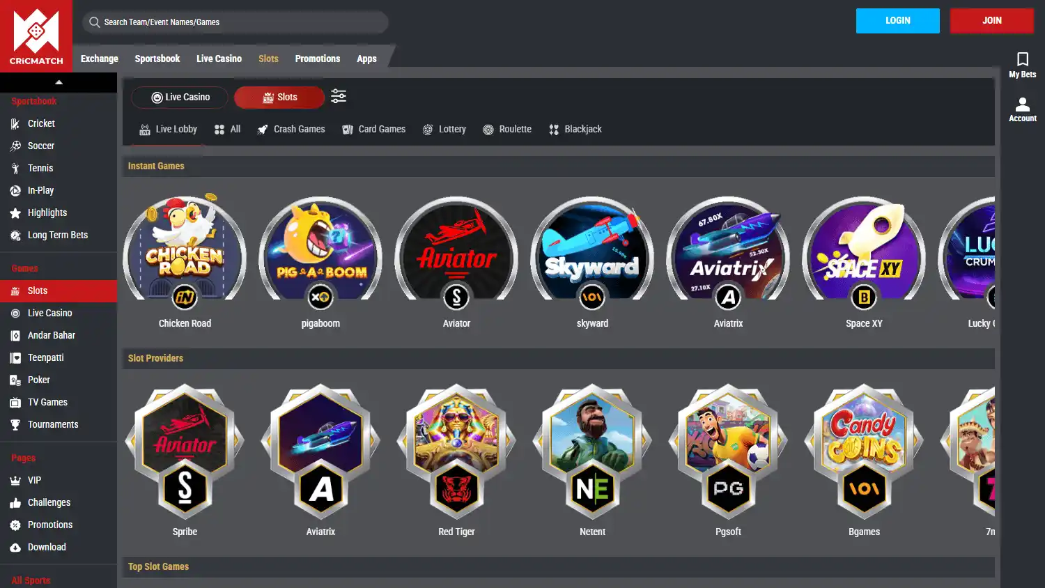 Cricmatch Casino screenshot 2