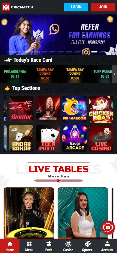 Cricmatch Casino screenshot 4