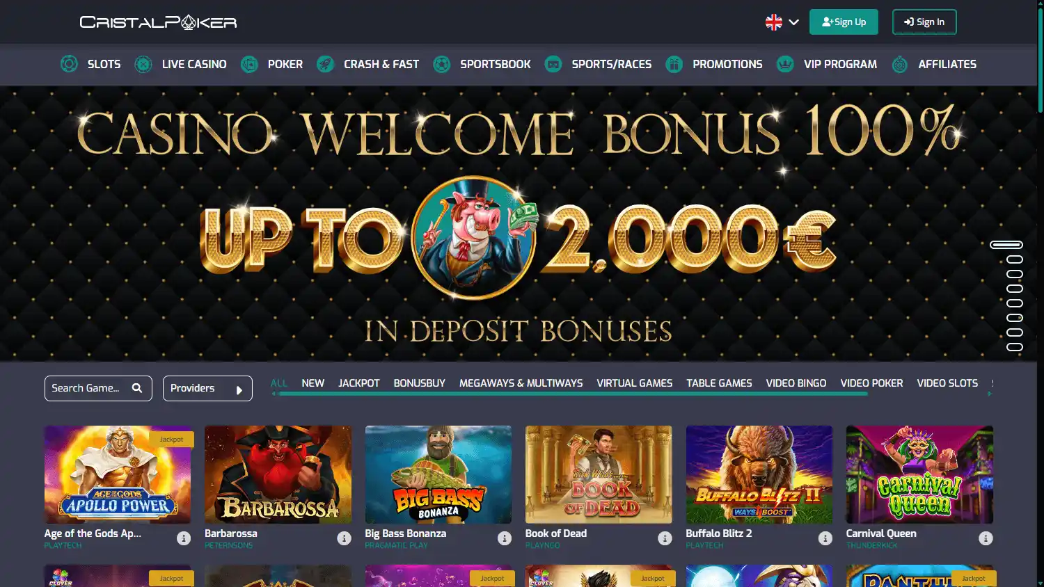 Cristal Poker Casino screenshot 1