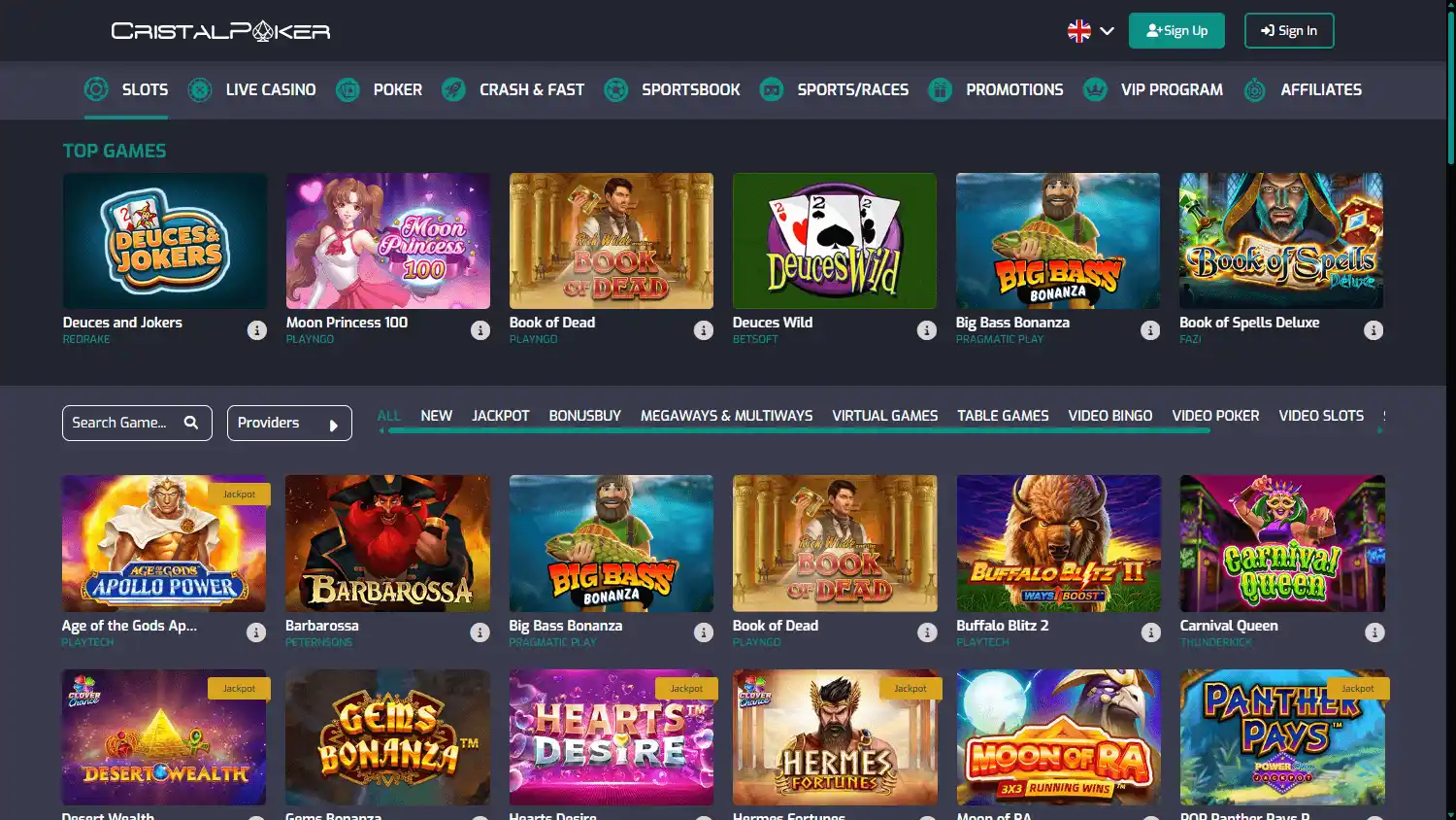 Cristal Poker Casino screenshot 2