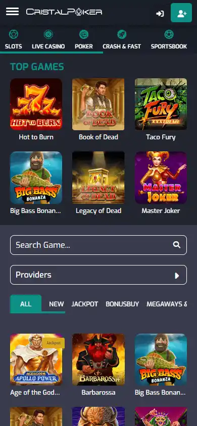 Cristal Poker Casino screenshot 5