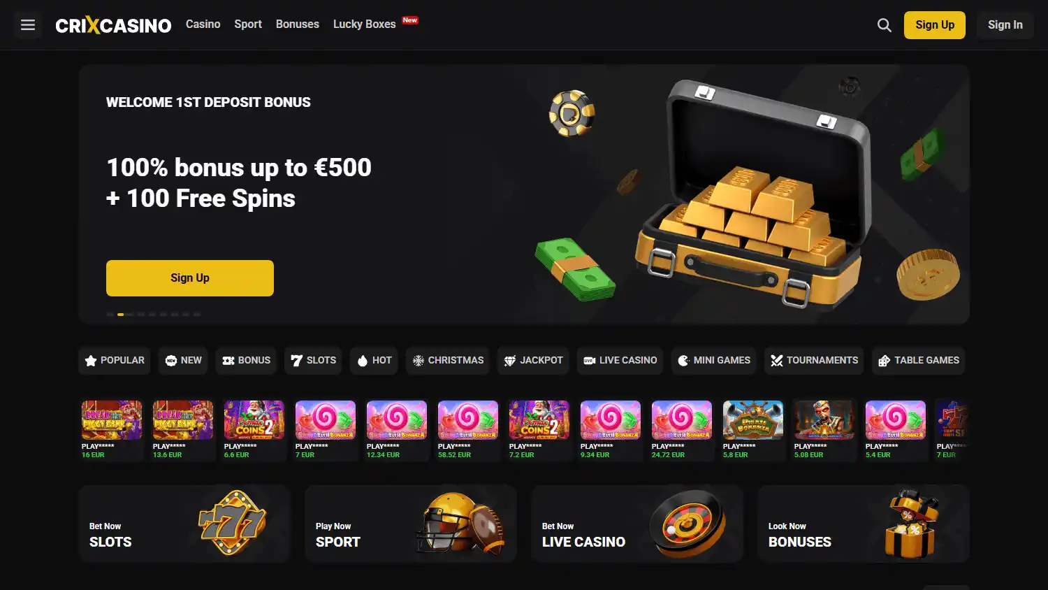 CrixCasino screenshot 1