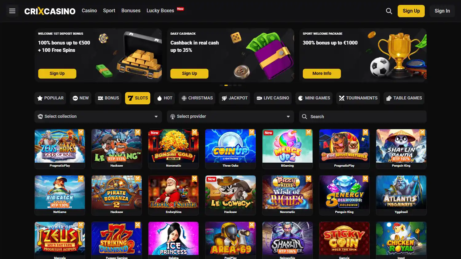 CrixCasino screenshot 2