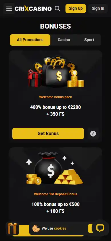 CrixCasino screenshot 6
