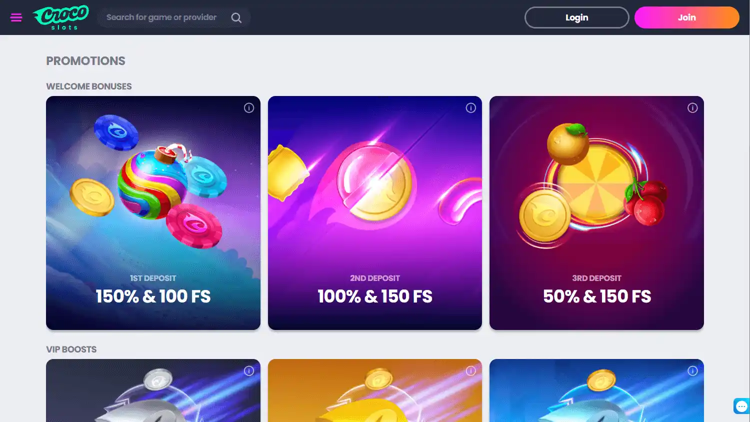 Crocoslots Casino screenshot 3