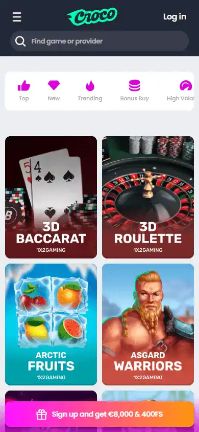 Crocoslots Casino screenshot 5