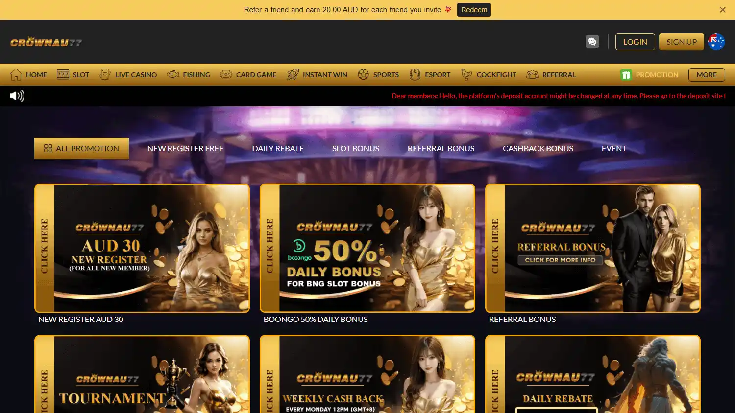 CrownAU77 Casino screenshot 2