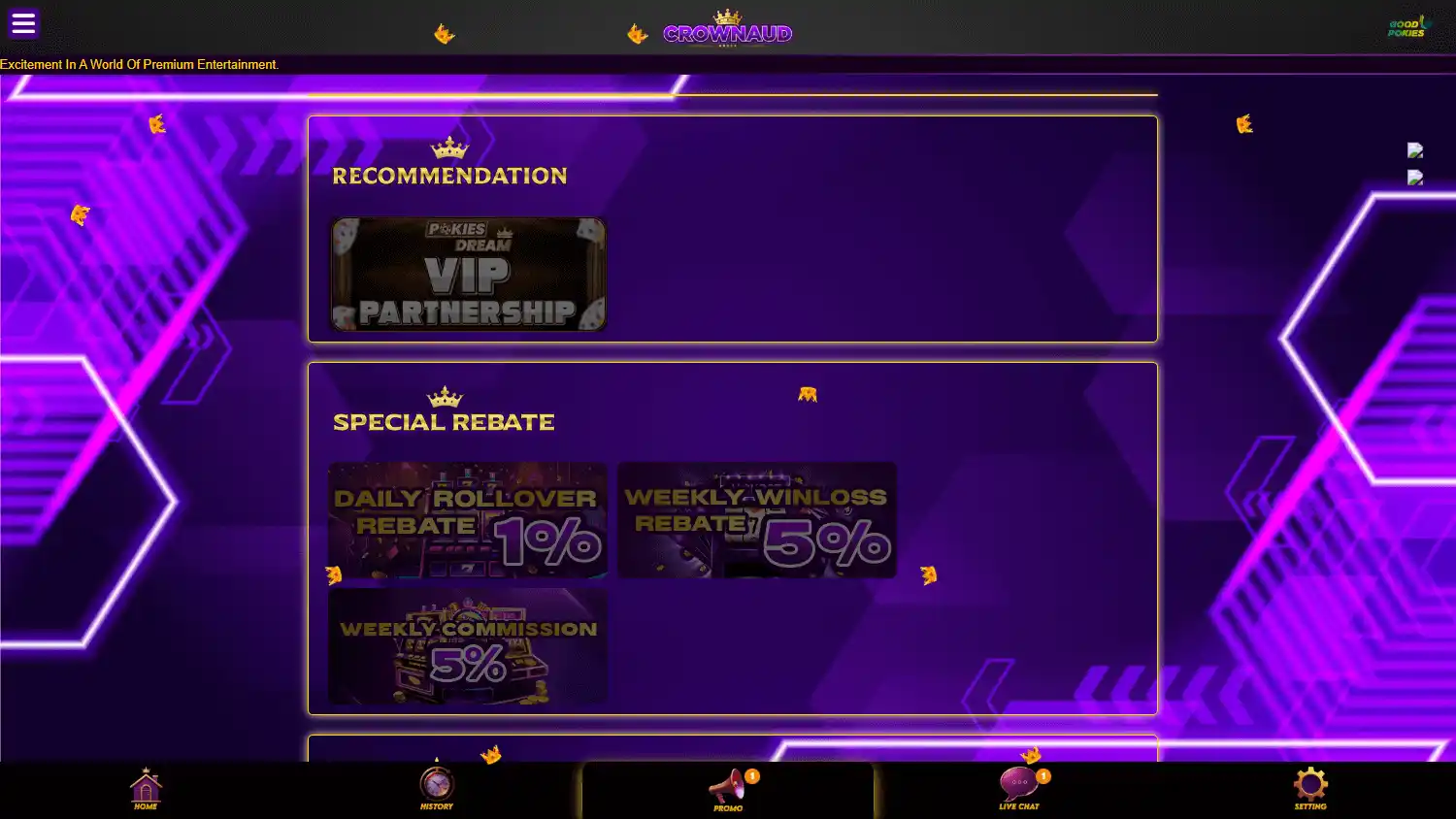CROWNAUD Casino screenshot 2