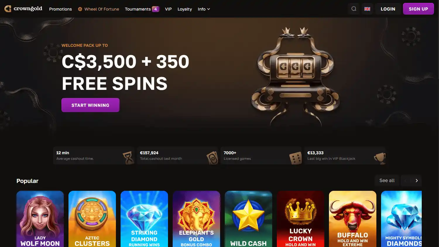 Crowngold Casino screenshot 1