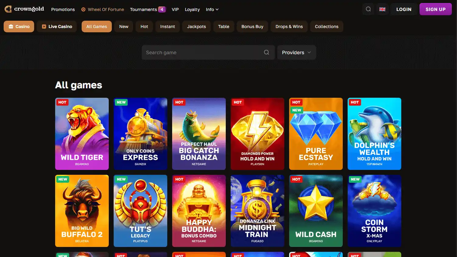 Crowngold Casino screenshot 2