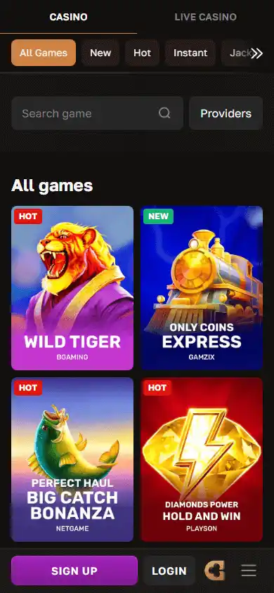 Crowngold Casino screenshot 5