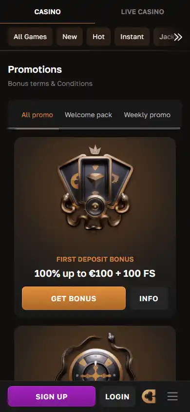 Crowngold Casino screenshot 6