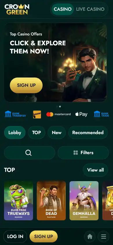 Crowngreen Casino screenshot 3