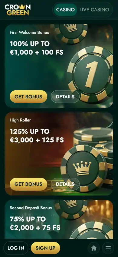 Crowngreen Casino screenshot 4