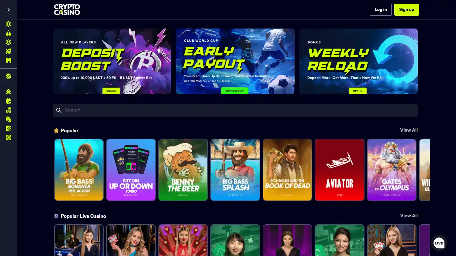 CryptoCasino.com screenshot 1