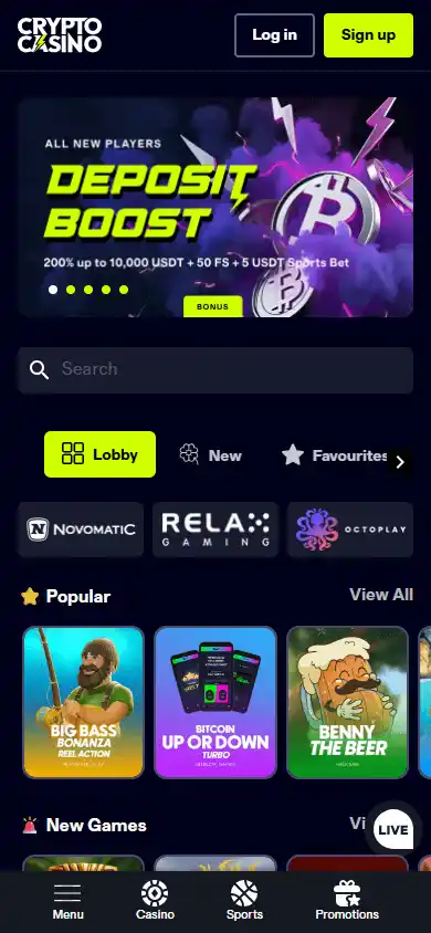 CryptoCasino.com screenshot 5