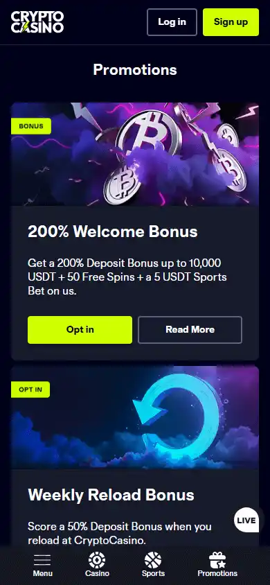 CryptoCasino.com screenshot 6