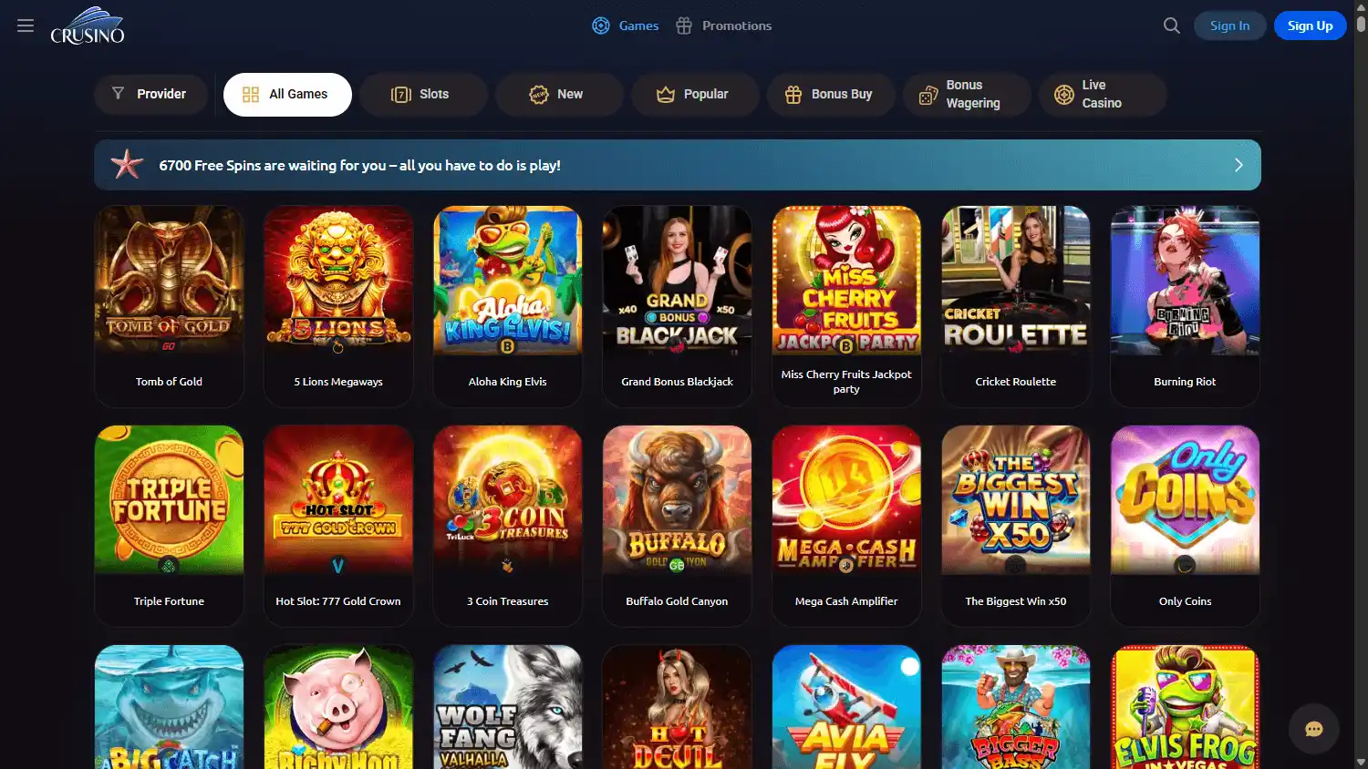 Crusino Casino screenshot 2