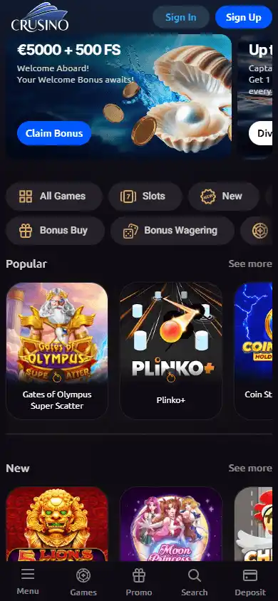Crusino Casino screenshot 4