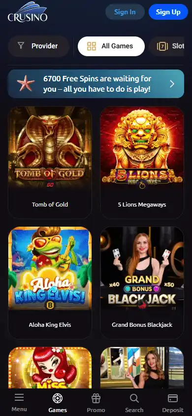 Crusino Casino screenshot 5