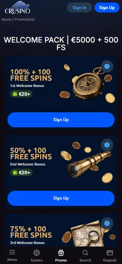 Crusino Casino screenshot 6