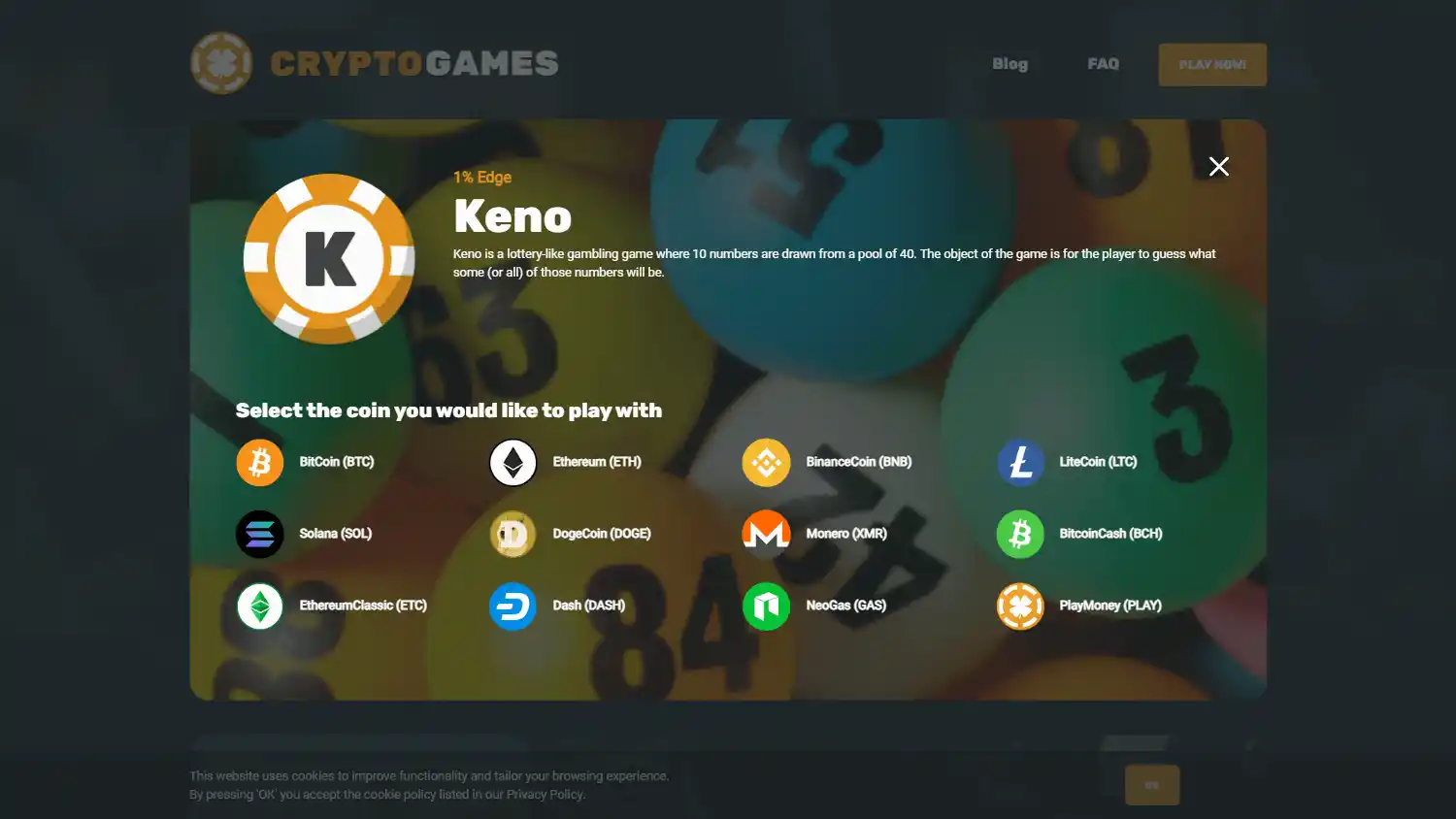 Crypto Games Casino screenshot 1