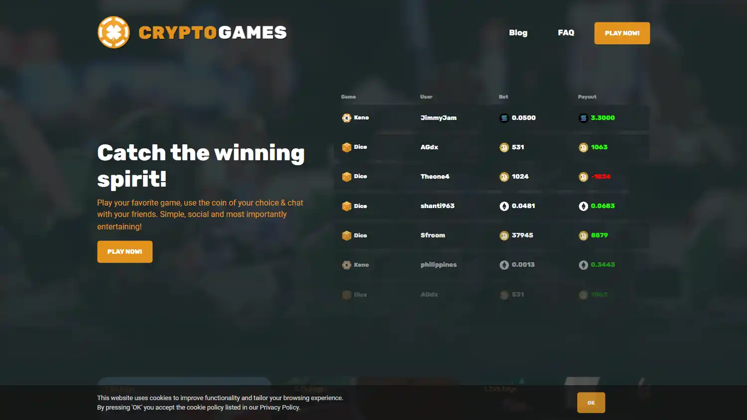 Crypto Games Casino screenshot 2
