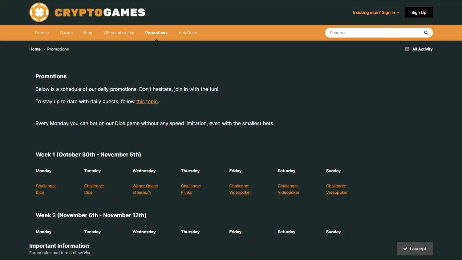 Crypto Games Casino screenshot 3
