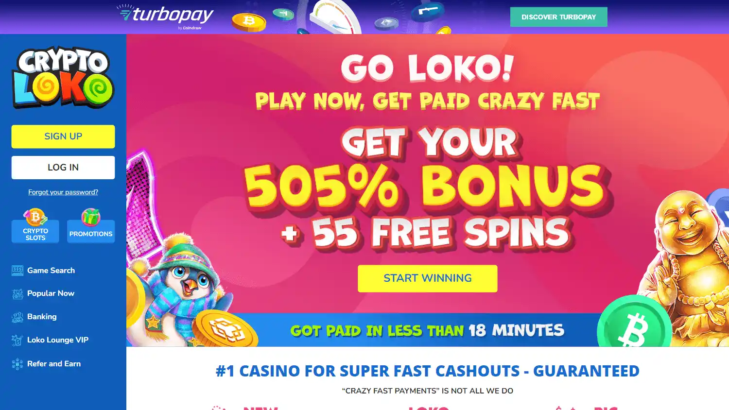 Crypto Loko Casino screenshot 1